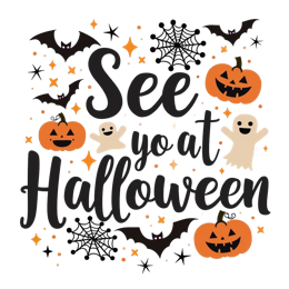 party greeting halloween SVG PNG design with bold lettering