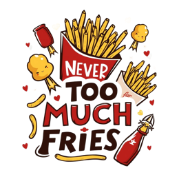 fun fries SVG PNG design with bold lettering