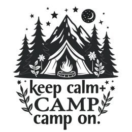 camp camping SVG PNG design with bold lettering