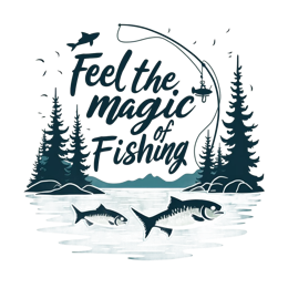 nature magic fishing SVG PNG design with bold lettering