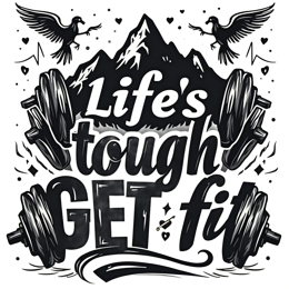 motivation weights mountains shirt SVG PNG design with bold lettering