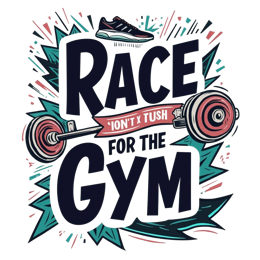 gym race shirt SVG PNG design with hand-drawn style, bold lettering
