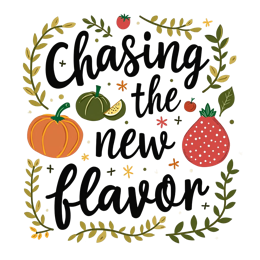 quote flavor SVG PNG design with green floral elements