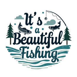 it's a beautiful fishing SVG PNG design with bold lettering