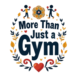 gym fitnessmotivational SVG PNG design with bold lettering, black and orange floral elements