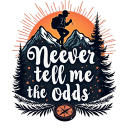hiking silhouette shirt SVG PNG design with bold lettering
