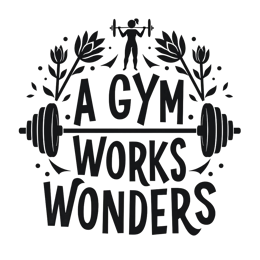 gym inspiration workouts SVG PNG design with bold lettering, black and white floral elements