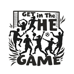game energy silhouettes SVG PNG design with bold lettering