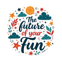 future fun SVG PNG design with white and orange floral elements
