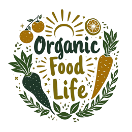 organic vegetables SVG PNG design with hand-drawn style, bold lettering, orange and green floral elements