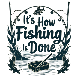 water fish SVG PNG design with hand-drawn style, bold lettering