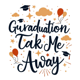 graduation balloons SVG PNG design with bold lettering