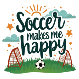 soccer happiness SVG PNG design with bold lettering