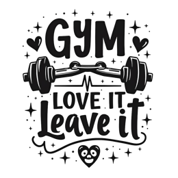gym loveit SVG PNG design with bold lettering