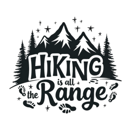 nature hiking SVG PNG design with hand-drawn style, bold lettering
