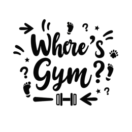 gym question mark SVG PNG design with hand-drawn style, bold lettering