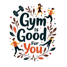 gym health activity SVG PNG design with bold lettering, orange and red floral elements, an uplifting message