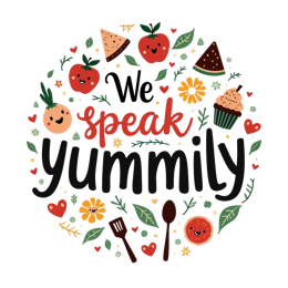 yummily fun colors SVG PNG design with bold lettering, white and orange floral elements