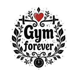 gym heart motivation SVG PNG design with bold lettering, red floral elements, an uplifting message