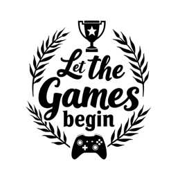 quotes trophy controller SVG PNG design with bold lettering