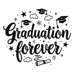 graduation caps scroll SVG PNG design with hand-drawn style, bold lettering