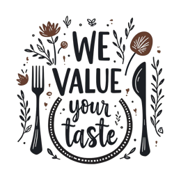 taste SVG PNG design with hand-drawn style, bold lettering, black and white floral elements