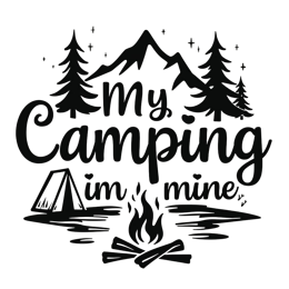 camping fire shirt SVG PNG design with hand-drawn style