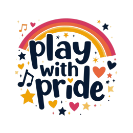 play with pride shirt SVG PNG design with bold lettering