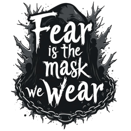 quotes fear mask SVG PNG design with bold lettering