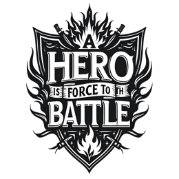 hero battle SVG PNG design with bold lettering