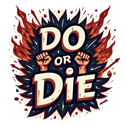 do or die SVG PNG design with bold lettering