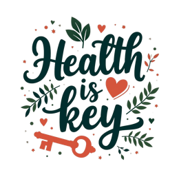health key quote SVG PNG design with bold lettering, white and red floral elements, an uplifting message