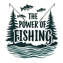 power of fishing SVG PNG design with bold lettering