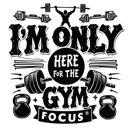 gym focus SVG PNG design with bold lettering