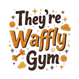 gym waffles SVG PNG design with bold lettering