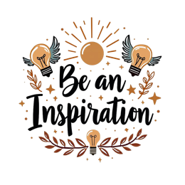 inspiration lightbulbs SVG PNG design with white floral elements, an uplifting message
