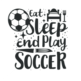sleep soccer SVG PNG design with bold lettering