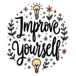 quotes self improvement shirt SVG PNG design with hand-drawn style, bold lettering, floral elements