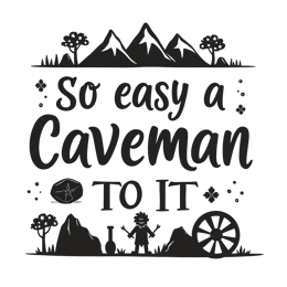 quote caveman SVG PNG design with bold lettering