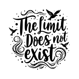 quotes limit not exist SVG PNG design with bold lettering, an uplifting message