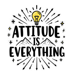 attitude inspiration mountains SVG PNG design with bold lettering