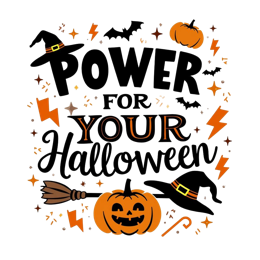 power bats pumpkin SVG PNG design with bold lettering