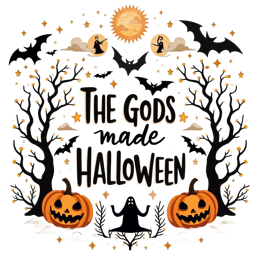 artistic pumpkins SVG PNG design with bold lettering, black and white floral elements