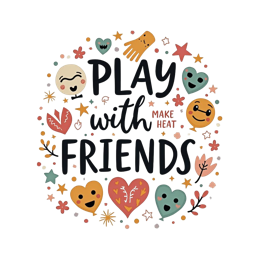 friends playfulness SVG PNG design with bold lettering