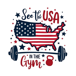 gym usa SVG PNG design with bold lettering