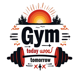 gym motivation sunset SVG PNG design with bold lettering