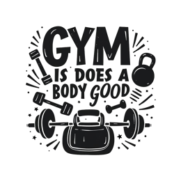 gym motivation fitness SVG PNG design with bold lettering