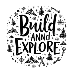 build explore nature shirt SVG PNG design with hand-drawn style, bold lettering