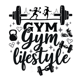 gym lifestyle SVG PNG design with bold lettering