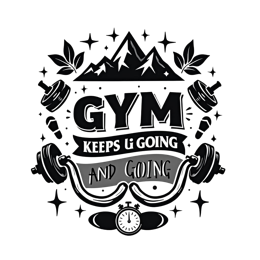 gym motivation graphics shirt SVG PNG design with bold lettering, black and white floral elements